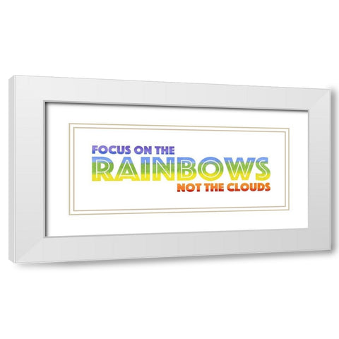Rainbows panel I White Modern Wood Framed Art Print with Double Matting by Reed, Tara