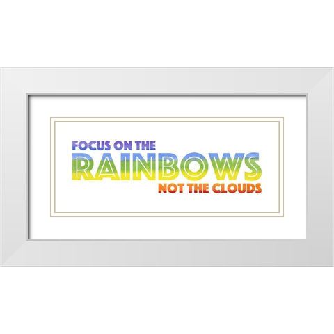 Rainbows panel I White Modern Wood Framed Art Print with Double Matting by Reed, Tara