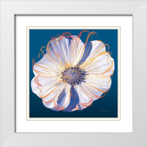 Flower Pop Pastel II White Modern Wood Framed Art Print with Double Matting by Cusson, Marie Elaine