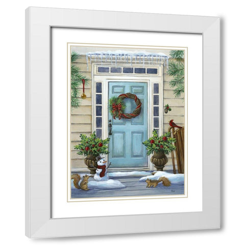 Cheery Threshold II White Modern Wood Framed Art Print with Double Matting by Wilson, Kelsey