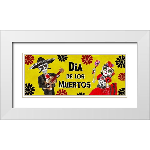 Day of the Dead panel I-Dia de los Muertos White Modern Wood Framed Art Print with Double Matting by Reed, Tara