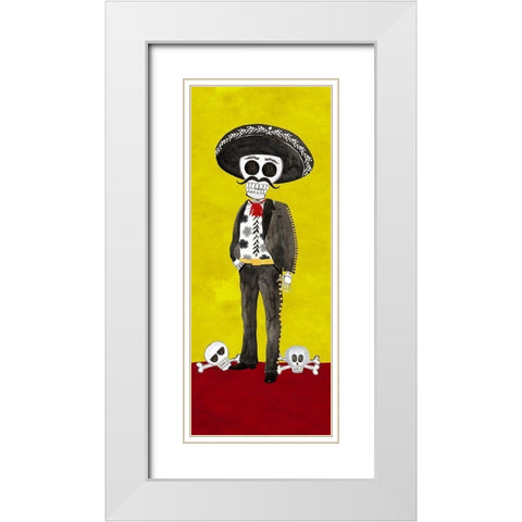 Day of the Dead vertical I White Modern Wood Framed Art Print with Double Matting by Reed, Tara