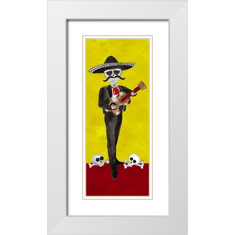 Day of the Dead vertical II White Modern Wood Framed Art Print with Double Matting by Reed, Tara