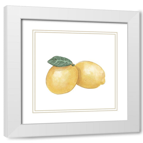 Citrus Limon III White Modern Wood Framed Art Print with Double Matting by Bannarot