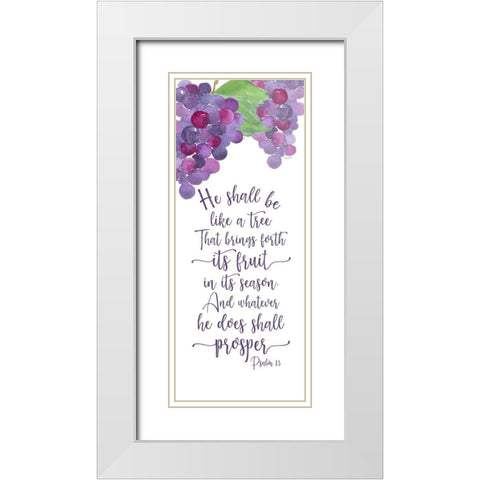 Fruit of the Spirit vertical III-Like a tree White Modern Wood Framed Art Print with Double Matting by Reed, Tara