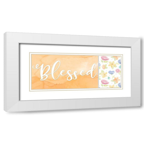 Girl Inspiration panel III-Blessed White Modern Wood Framed Art Print with Double Matting by Reed, Tara