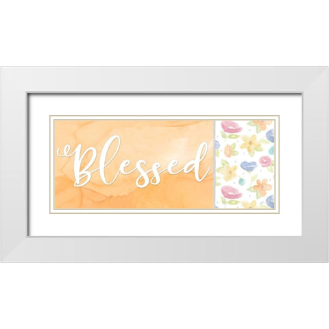 Girl Inspiration panel III-Blessed White Modern Wood Framed Art Print with Double Matting by Reed, Tara