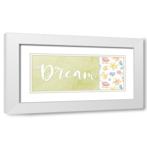 Girl Inspiration panel IV-Dream White Modern Wood Framed Art Print with Double Matting by Reed, Tara