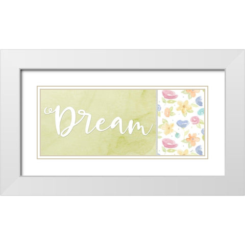 Girl Inspiration panel IV-Dream White Modern Wood Framed Art Print with Double Matting by Reed, Tara