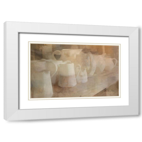 Neutral Vessels White Modern Wood Framed Art Print with Double Matting by Bay, Noah
