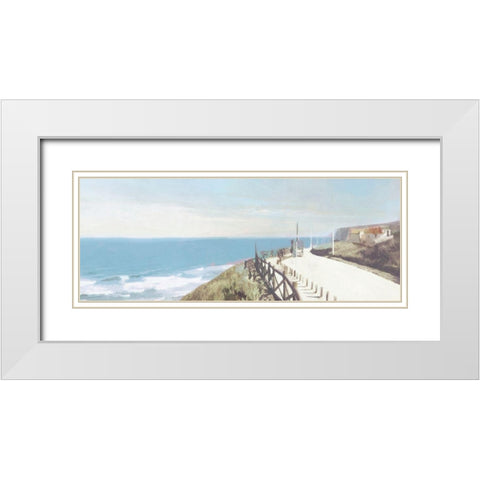 Clifftop  Cottage White Modern Wood Framed Art Print with Double Matting by Bay, Noah