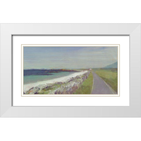 Scottish  Road White Modern Wood Framed Art Print with Double Matting by Bay, Noah