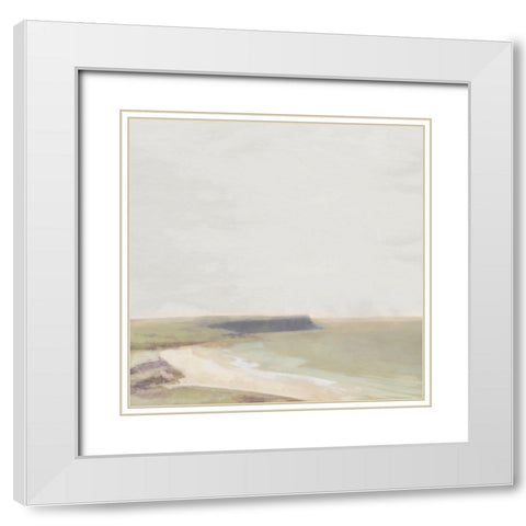 Cornish  Headland White Modern Wood Framed Art Print with Double Matting by Bay, Noah