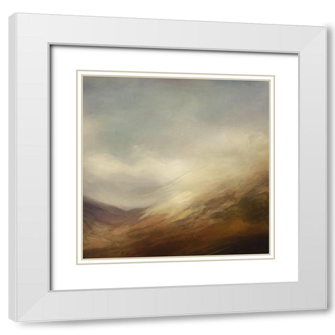 Sun  on Fields White Modern Wood Framed Art Print with Double Matting by Bay, Noah