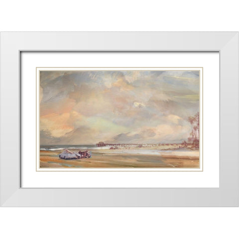 The  North Swell White Modern Wood Framed Art Print with Double Matting by Bay, Noah
