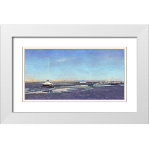 East  Head White Modern Wood Framed Art Print with Double Matting by Bay, Noah