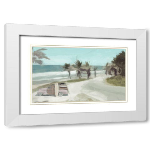 Woody  on the Coast White Modern Wood Framed Art Print with Double Matting by Bay, Noah