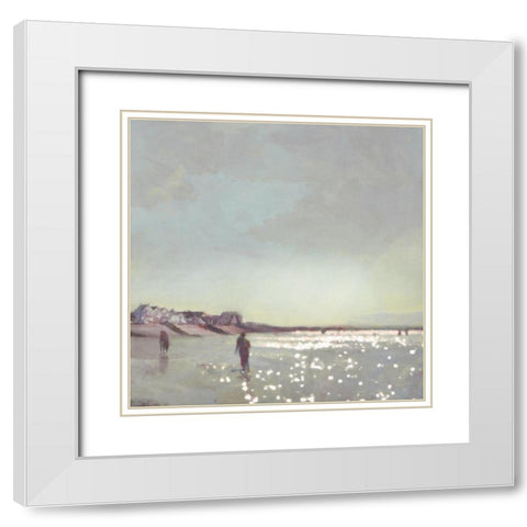 Evening  Haze White Modern Wood Framed Art Print with Double Matting by Bay, Noah