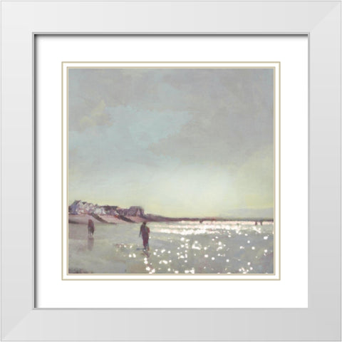 Evening  Haze White Modern Wood Framed Art Print with Double Matting by Bay, Noah