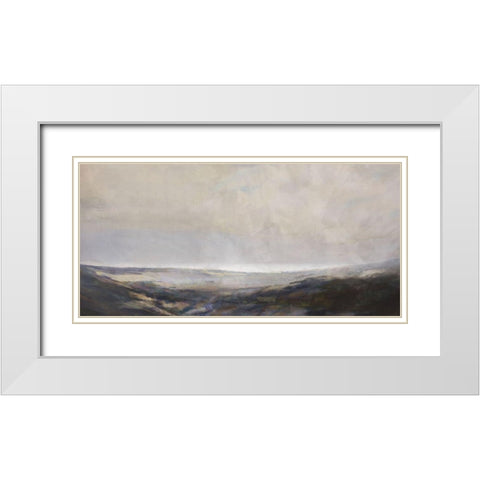 Distant  Sea White Modern Wood Framed Art Print with Double Matting by Bay, Noah