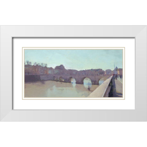 Ponte  Sant Angelo White Modern Wood Framed Art Print with Double Matting by Bay, Noah