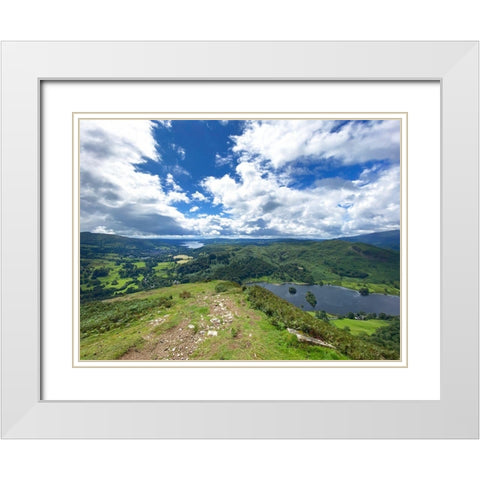 Highlands White Modern Wood Framed Art Print with Double Matting by Bay, Noah