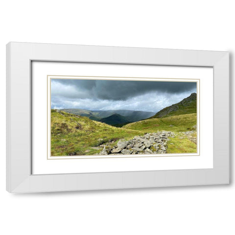 Mountain  Road White Modern Wood Framed Art Print with Double Matting by Bay, Noah