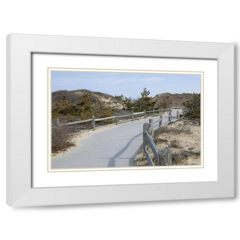 High  Road III White Modern Wood Framed Art Print with Double Matting by Grafitee Studios
