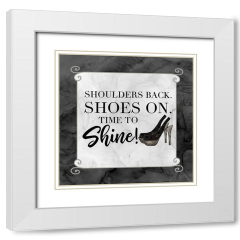 Fashion Humor III-Shoulders Back White Modern Wood Framed Art Print with Double Matting by Reed, Tara