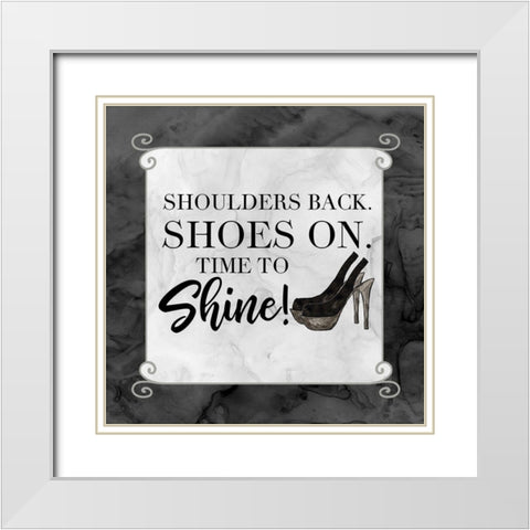 Fashion Humor III-Shoulders Back White Modern Wood Framed Art Print with Double Matting by Reed, Tara