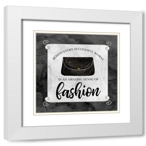 Fashion Humor IX-Sense of Fashion White Modern Wood Framed Art Print with Double Matting by Reed, Tara