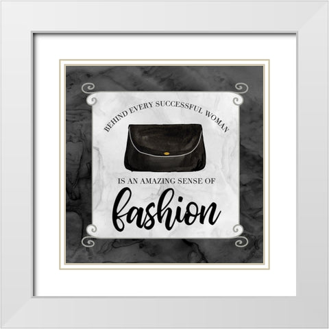 Fashion Humor IX-Sense of Fashion White Modern Wood Framed Art Print with Double Matting by Reed, Tara