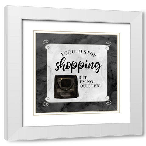 Fashion Humor XI-Stop White Modern Wood Framed Art Print with Double Matting by Reed, Tara