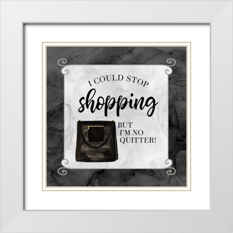 Fashion Humor XI-Stop White Modern Wood Framed Art Print with Double Matting by Reed, Tara