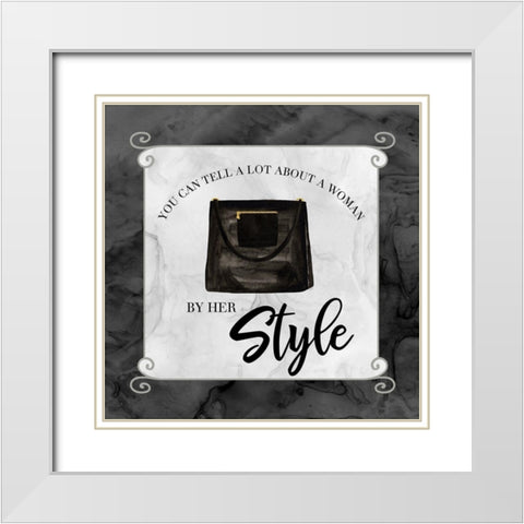 Fashion Humor XII-By Her Style White Modern Wood Framed Art Print with Double Matting by Reed, Tara