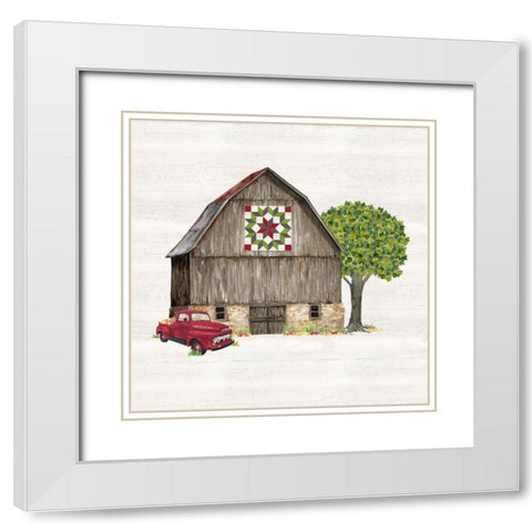 Spring and Summer Barn Quilt II White Modern Wood Framed Art Print with Double Matting by Reed, Tara