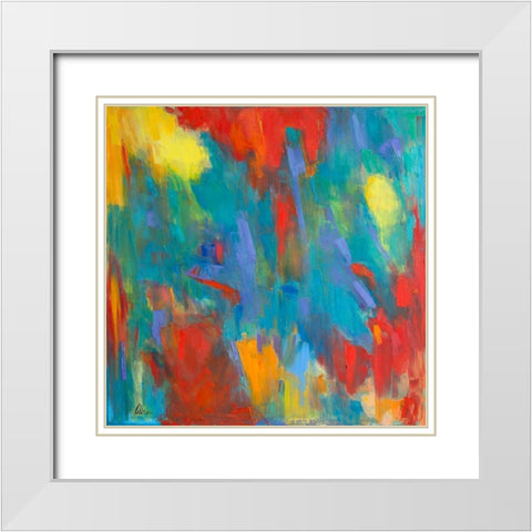 Mind Free White Modern Wood Framed Art Print with Double Matting by Fine, Alexi