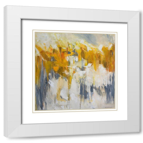 Dijon Day White Modern Wood Framed Art Print with Double Matting by Fine, Alexi