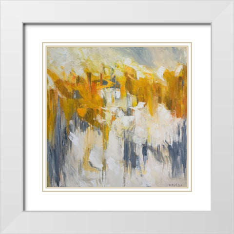 Dijon Day White Modern Wood Framed Art Print with Double Matting by Fine, Alexi
