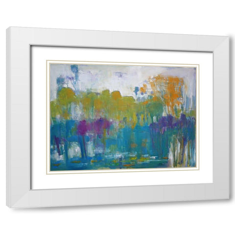 Forest Frost White Modern Wood Framed Art Print with Double Matting by Fine, Alexi