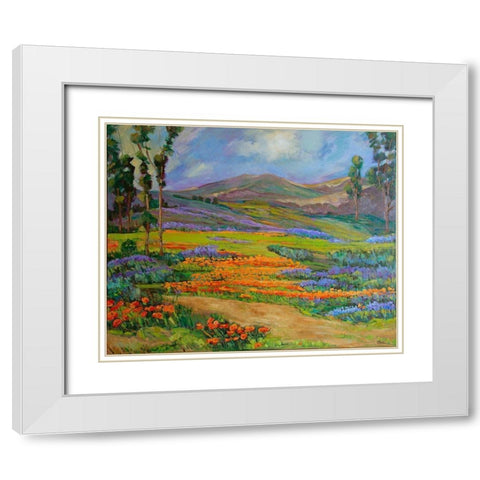 California Dreaming White Modern Wood Framed Art Print with Double Matting by Fine, Alexi