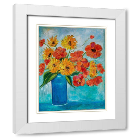 Full of Hope White Modern Wood Framed Art Print with Double Matting by Fine, Alexi