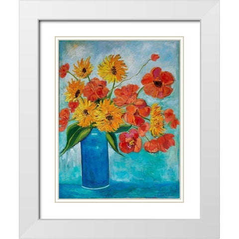 Full of Hope White Modern Wood Framed Art Print with Double Matting by Fine, Alexi