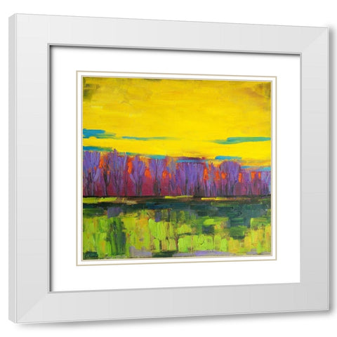 Dream Forest White Modern Wood Framed Art Print with Double Matting by Fine, Alexi