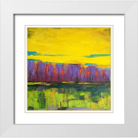 Dream Forest White Modern Wood Framed Art Print with Double Matting by Fine, Alexi