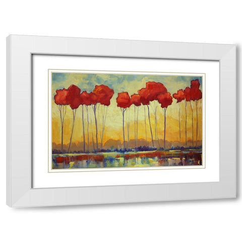 Kings Forest White Modern Wood Framed Art Print with Double Matting by Fine, Alexi