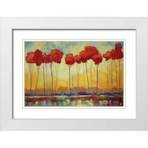 Kings Forest White Modern Wood Framed Art Print with Double Matting by Fine, Alexi