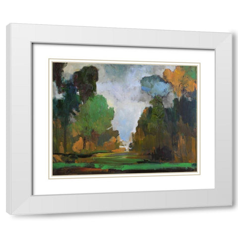 Natures Solitude White Modern Wood Framed Art Print with Double Matting by Fine, Alexi