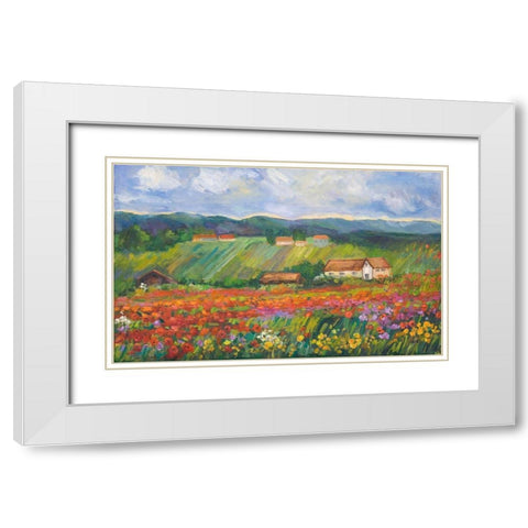 Spring Glory White Modern Wood Framed Art Print with Double Matting by Fine, Alexi