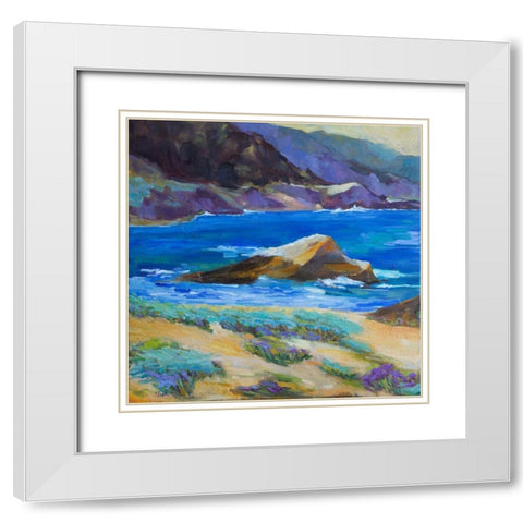 Carmel Cove White Modern Wood Framed Art Print with Double Matting by Fine, Alexi